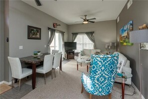 Nice big TV and cable to relax inside when u need a break from outdoor paradise.