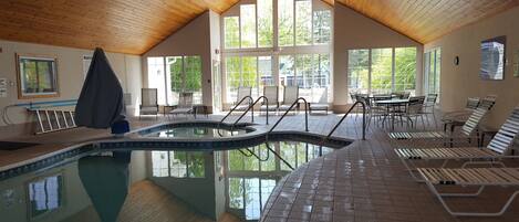 Easy access to indoor pool, whirlpool & sauna