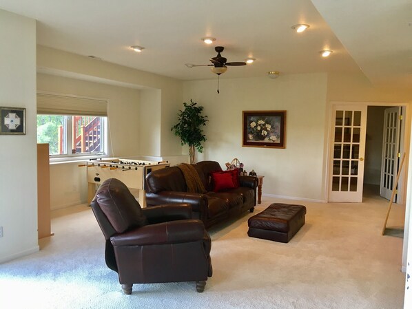 Living area, next to bedroom French doors.
