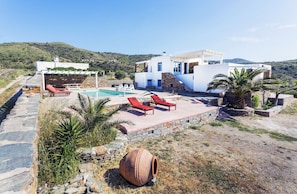 The villa and part of the outdoor area