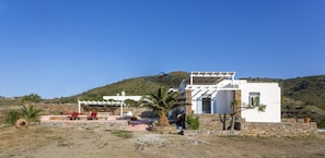 The villa and part of the outdoor area