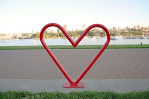 Heart-shaped bike locks throughout the city of Vancouver - Yaletown seawall