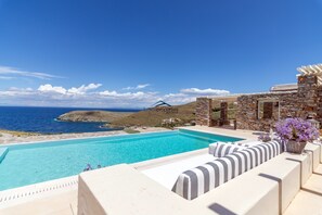 The pool and sea view