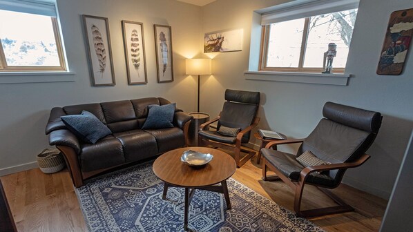 Cozy living room in downtown Durango condo