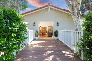 Step across the bridge to your home from home.