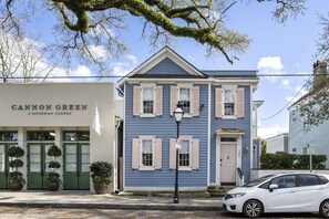 Exterior of 105 located just steps to Cannon Green
