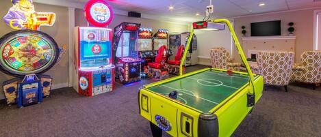 If the kids have had enough of the pool, take them to the games room.