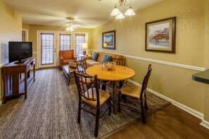 Share meals and laughs at the dining table.