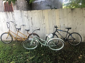 Bikes available for use.
