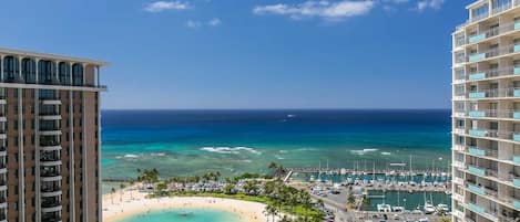 Vue sur la plage/l’océan