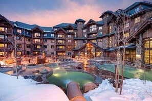 slope-side pool and hot tub and water slide entry (yes even in winter)