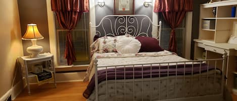 beautiful 2nd flat master bedroom with queen ikea bed
