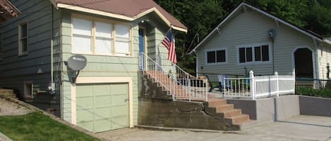 Two spots located in front of the home.