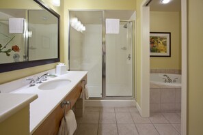 Get ready for your day in the bathroom.