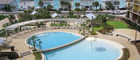 Aerial View of Pool to the Beach Distance-- Just Across the Street