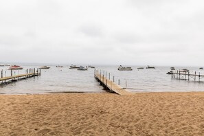 Shared sandy beach