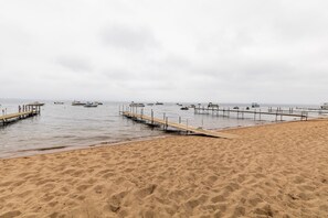 Shared sandy beach