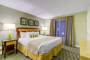 Drift to sleep in this plush bed.