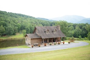 Cabin and parking area