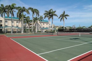 Two tennis courts so pack your shoes and racquets!