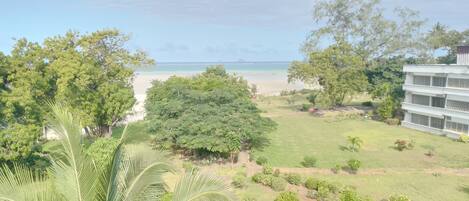 View of the sea and gardens