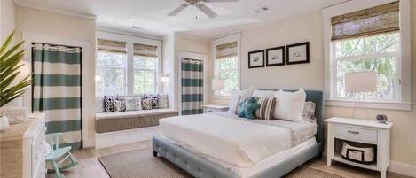 Gorgeous master bedroom, spacious with island chic feel