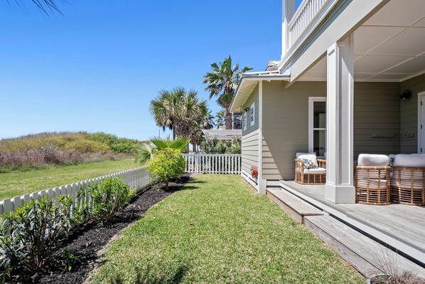 Back Patio with fenced yard