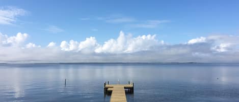 Calm water on a beautiful morning.