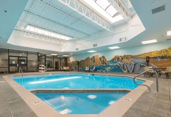 Indoor swimming pool and hot tub