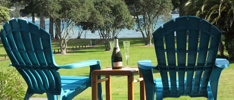 View from deck to estuary