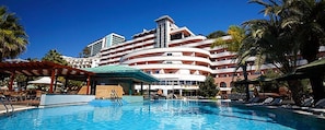 View of the Royal Savoy rooms from the pool