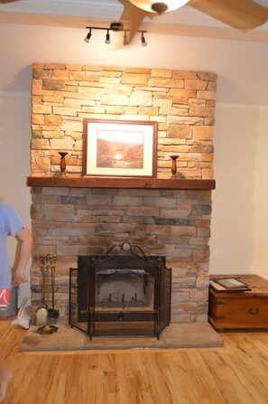 Fireplace in living room
