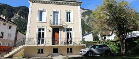 Stunning French house with unique tower staircase at the rear of the house