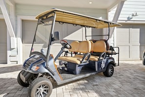 6 Seater Golf Cart Included with Your Rental