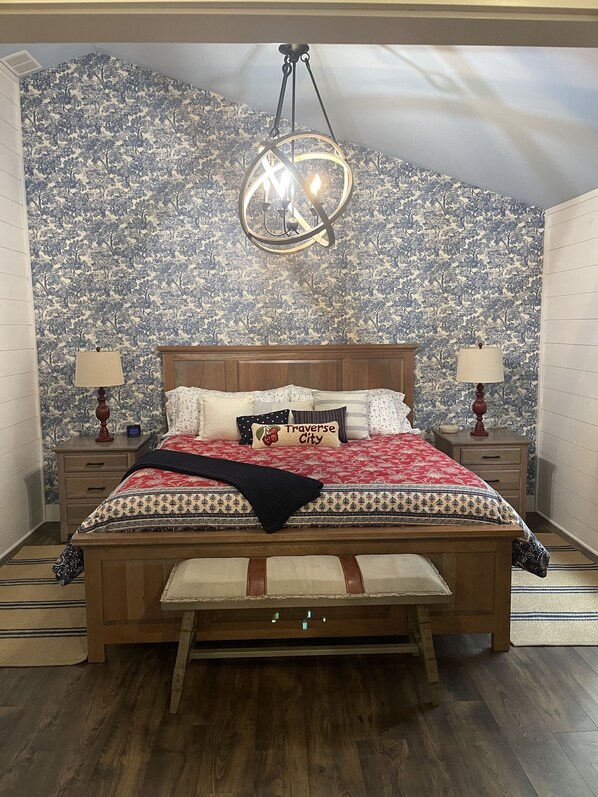 Comfortable king size bed.