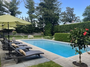 Elegant, relaxing heated pool