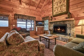 Cozy living room invites you to sit a while