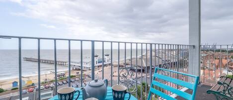 The view of the seafront from the balcony at 18 Undercliffe