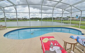 Pool overlooking lake