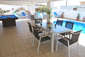 THE POOL AREA OF THE SERENA VILLA