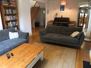 Spacious open-plan living room