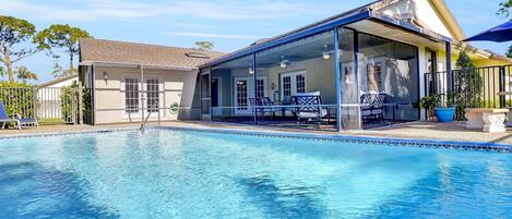 Large Pool and Patio area  - fenced in yard 