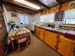 Dining area view of kitchen