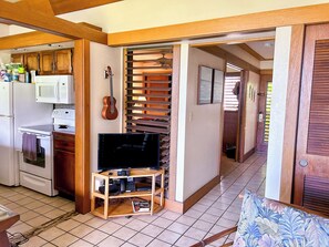 Kitchen, Hallway and Door to the Bedroom
