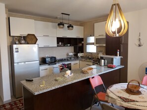 the kitchenette 