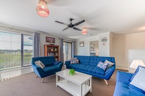 Upstairs living filled with natural light
