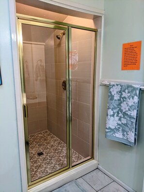 all three bedrooms have its own bathroom with walk in shower

