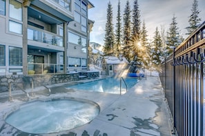 Outdoor Heated Pool and Hot Tub