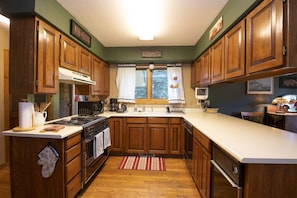 Plenty of counter space for family dinner or a breakfast buffet!