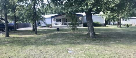 Front porch and large front yard